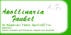 apollinaria faukel business card